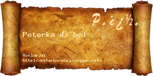 Peterka Ábel névjegykártya